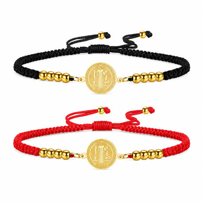 Pulsera San Benito · Acabado Dorado Premium